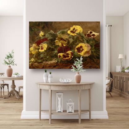 Viooltjes - Henri Fantin Latour canvas met baklijst