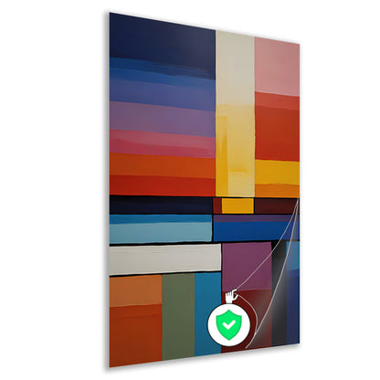 Abstracte symfonie van gekleurde vlakken poster