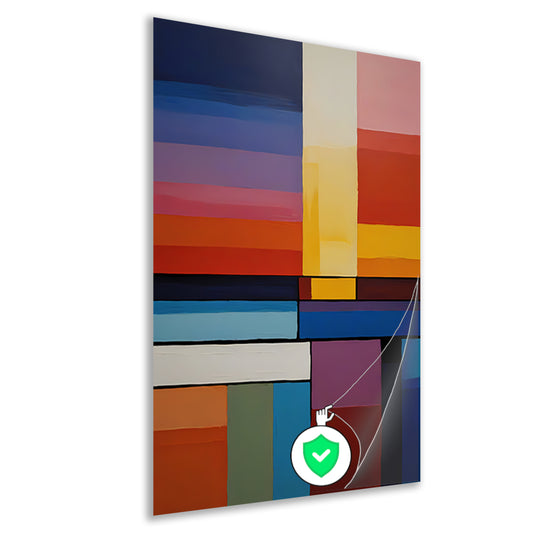 Abstracte symfonie van gekleurde vlakken poster
