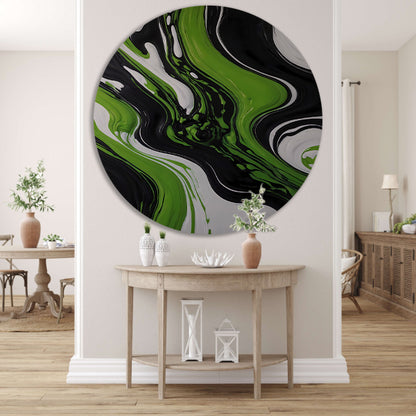 Dynamische Abstractie van Zwart en Groen forex muurcirkel