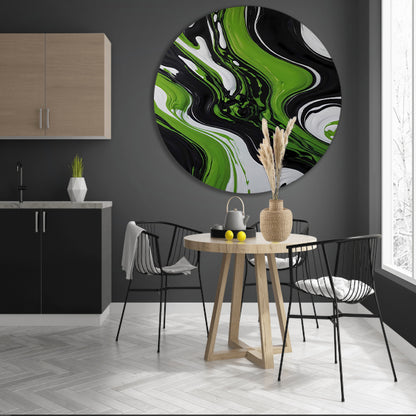 Dynamische Abstractie van Zwart en Groen forex muurcirkel