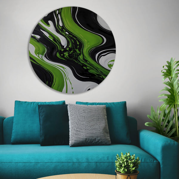 Dynamische Abstractie van Zwart en Groen forex muurcirkel