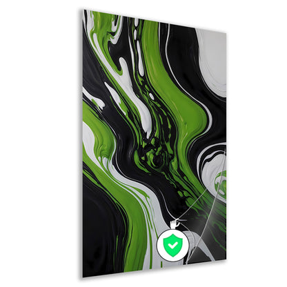 Dynamische Abstractie van Zwart en Groen poster