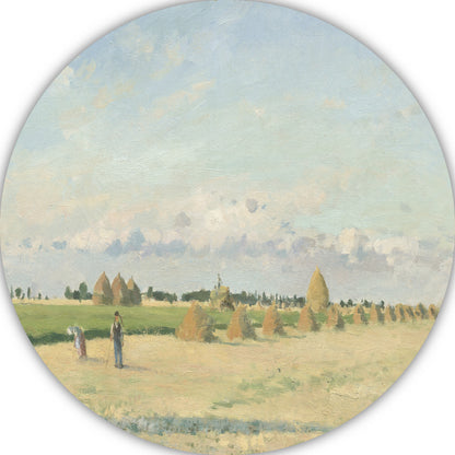 Landschap, Île-de-France - Camille Pissarro aluminium muurcirkel