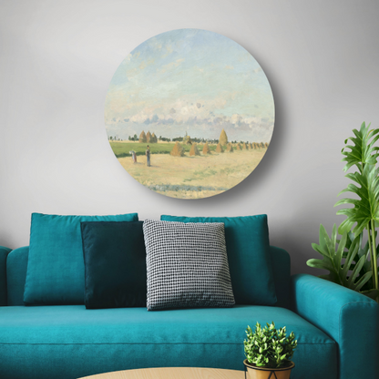 Landschap, Île-de-France - Camille Pissarro aluminium muurcirkel