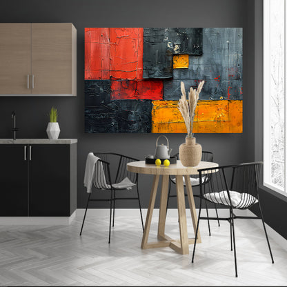Gelaagdheid van Kleur en Textuur canvas