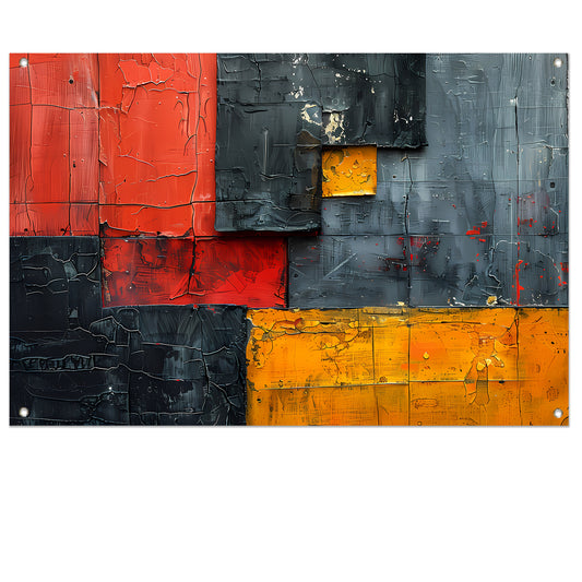 Gelaagdheid van Kleur en Textuur tuinposter