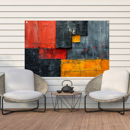 Gelaagdheid van Kleur en Textuur tuinposter