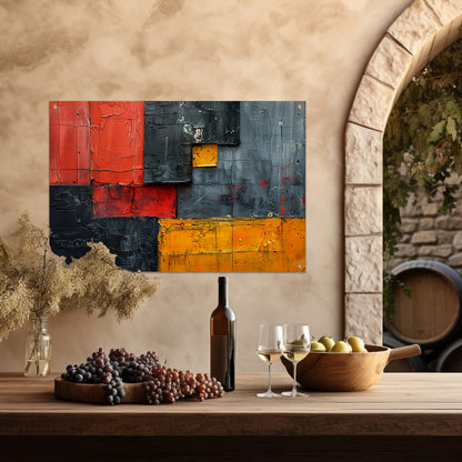 Gelaagdheid van Kleur en Textuur tuinposter