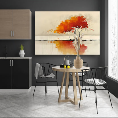 Weerspiegeling in het water canvas