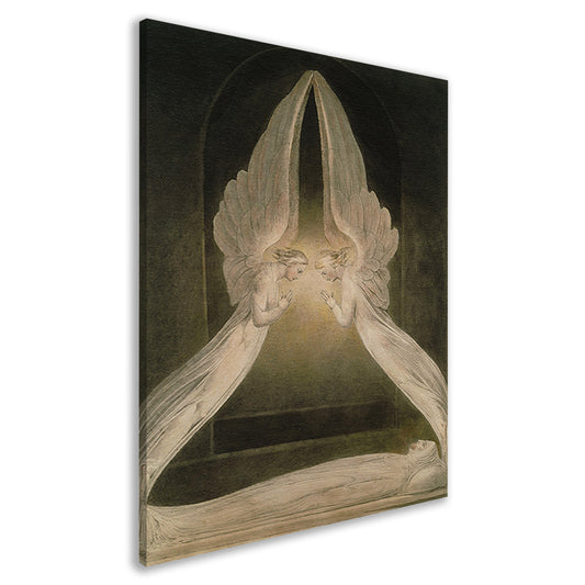 Christus in het graf, bewaakt door engelen - William Blake canvas