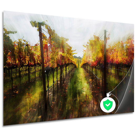 Herfstpalet in de wijngaard poster