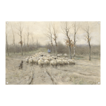 Schapenkudde op de heide bij Laren - Anton Mauve tuinposter