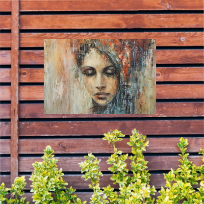 Vrouw Overmand door Emotionele Chaos tuinposter