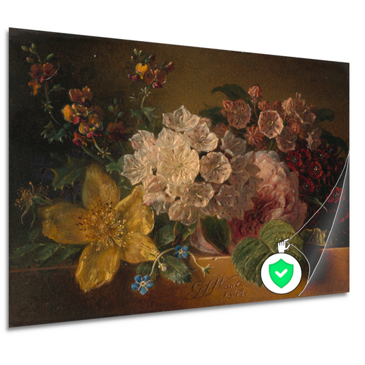 Stilleven met bloemen - Georgius Jacobus Johannes van Os poster