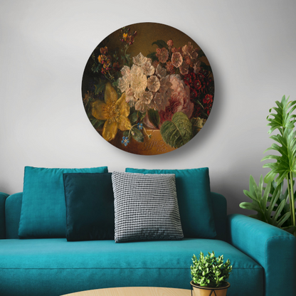Stilleven met bloemen - Georgius Jacobus Johannes van Os forex muurcirkel