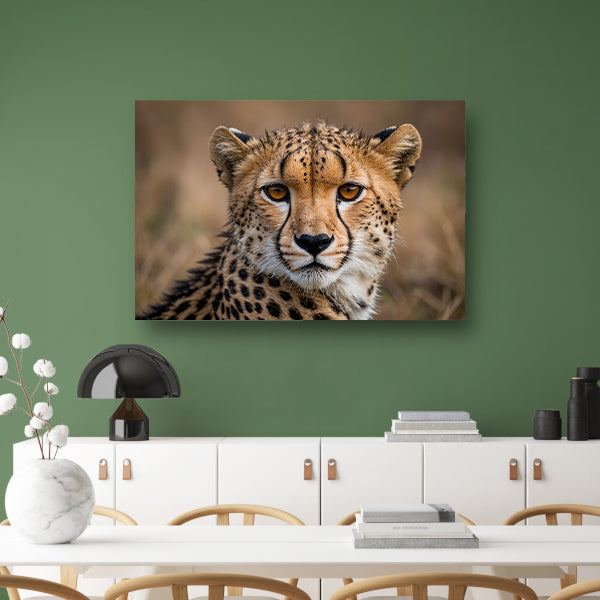 Prachtige close-up foto van een cheetah poster