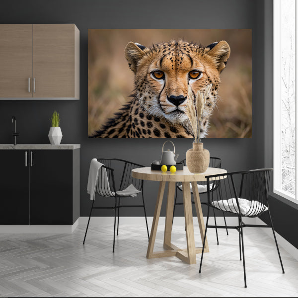 Prachtige close-up foto van een cheetah poster