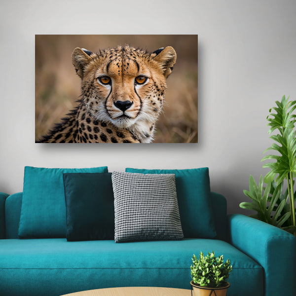 Prachtige close-up foto van een cheetah poster