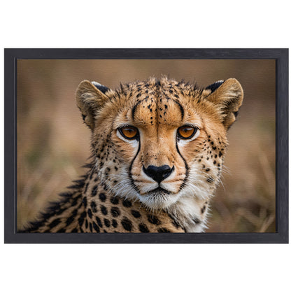 Prachtige close-up foto van een cheetah canvas met baklijst