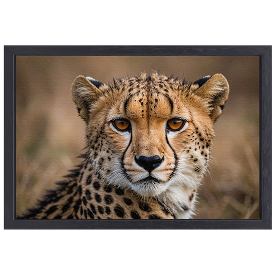 Prachtige close-up foto van een cheetah canvas met baklijst