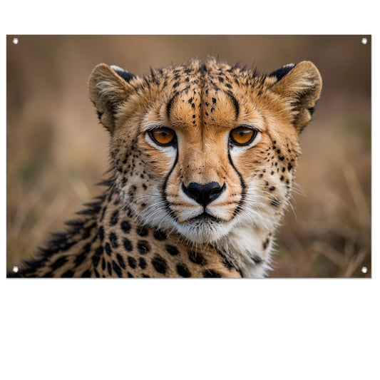 Prachtige close-up foto van een cheetah tuinposter