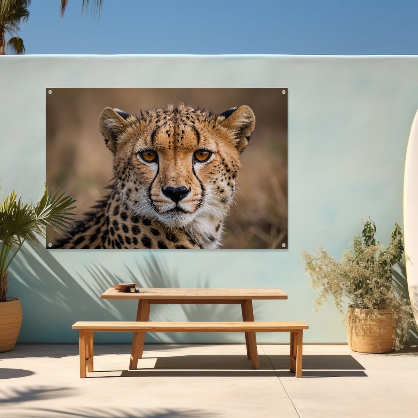 Prachtige close-up foto van een cheetah tuinposter