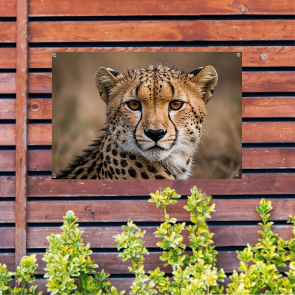 Prachtige close-up foto van een cheetah tuinposter