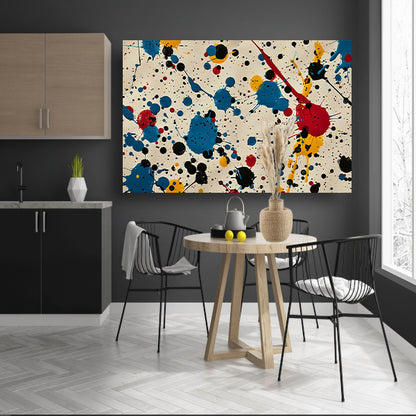 Abstract kleurexplosie canvas met baklijst