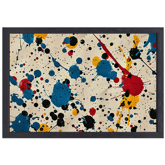 Abstract kleurexplosie canvas met baklijst