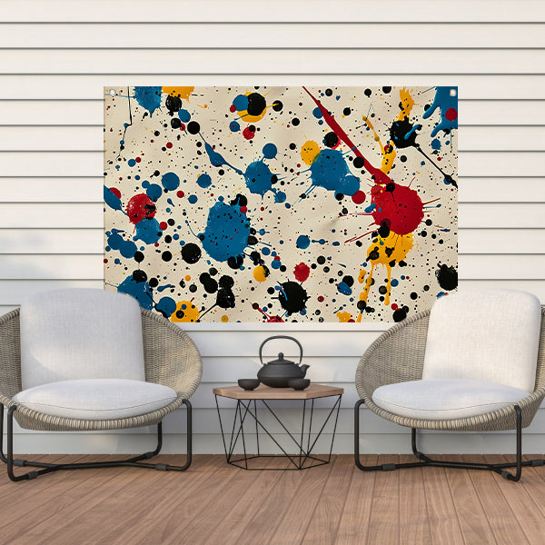 Abstract kleurexplosie tuinposter