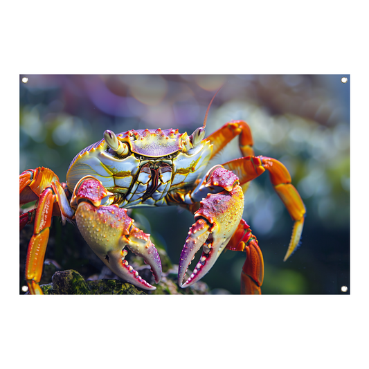 Abstracte krab op rots tuinposter