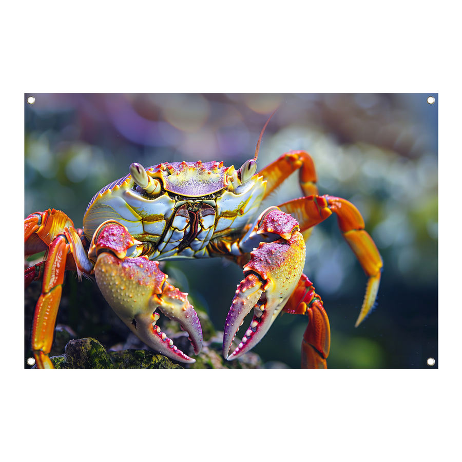 Abstracte krab op rots tuinposter