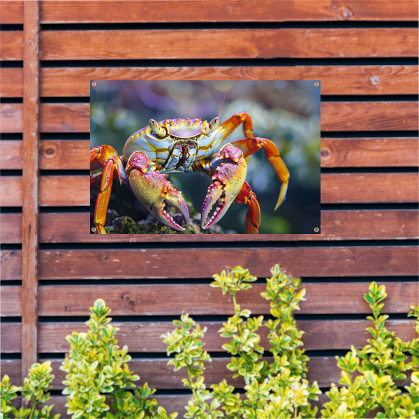 Abstracte krab op rots tuinposter