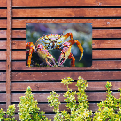 Abstracte krab op rots tuinposter
