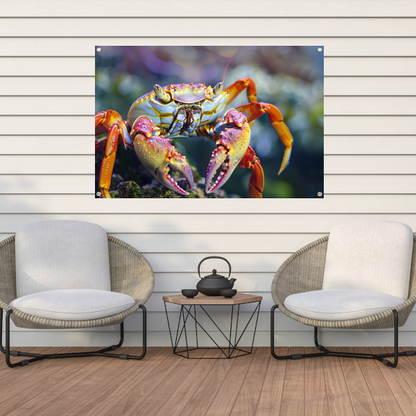 Abstracte krab op rots tuinposter