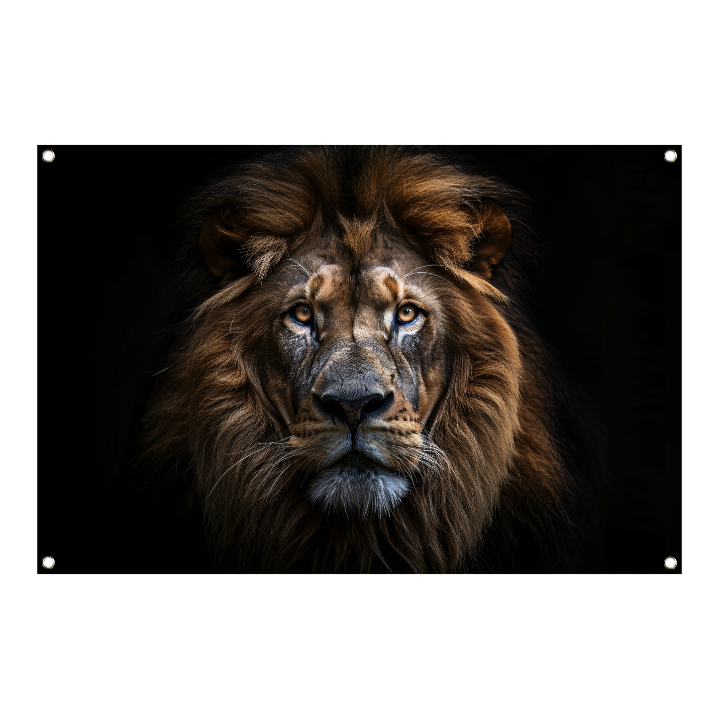 De trotse blik van de koning der dieren tuinposter