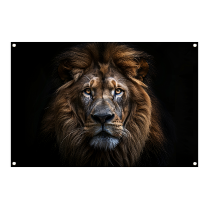 De trotse blik van de koning der dieren tuinposter