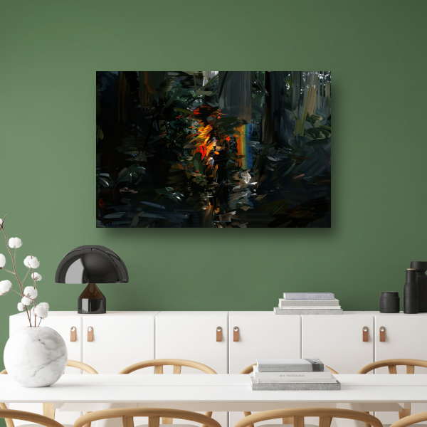 Slaapkamer met Regen poster