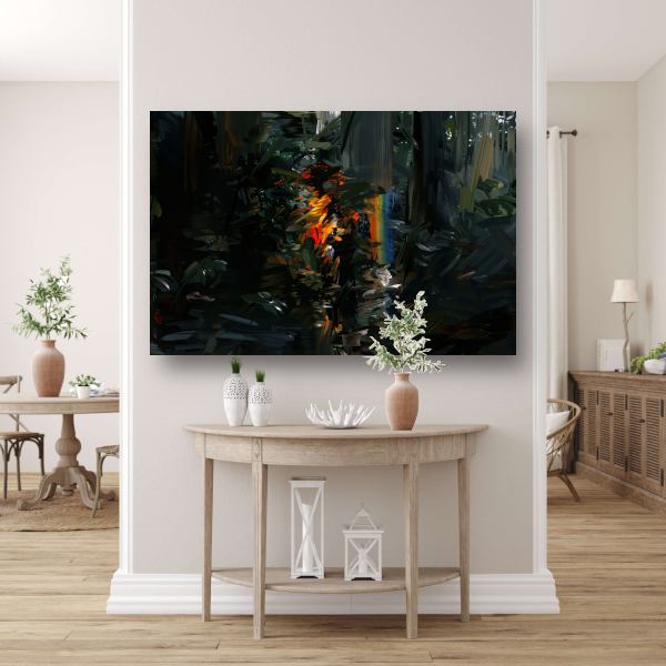 Slaapkamer met Regen poster
