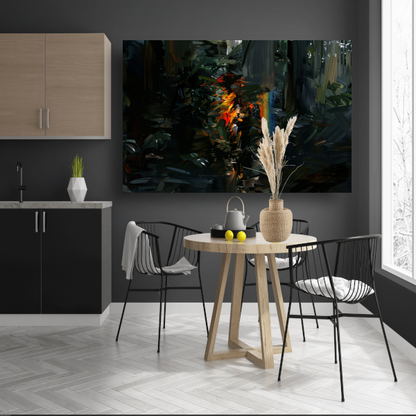 Slaapkamer met Regen poster