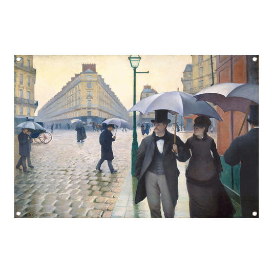 De straat van Parijs, regenachtig weer - Gustave Caillebotte tuinposter