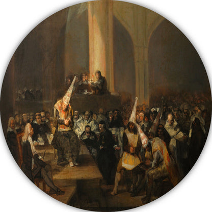 Scene of the Inquisition - Francisco Goya aluminium muurcirkel