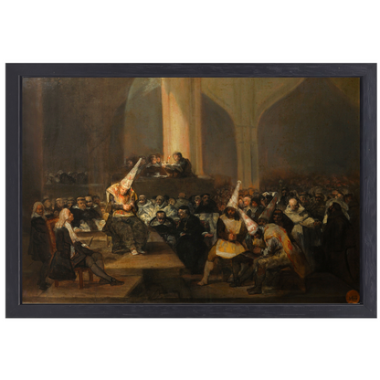 Scene of the Inquisition - Francisco Goya canvas met baklijst