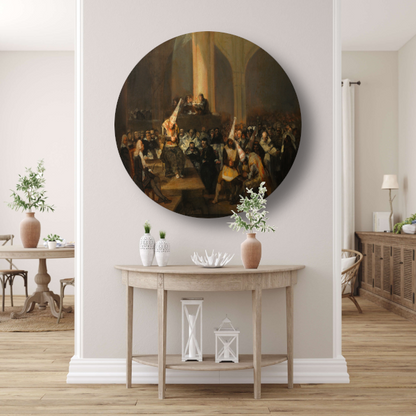 Scene of the Inquisition - Francisco Goya aluminium muurcirkel
