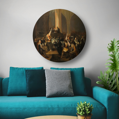 Scene of the Inquisition - Francisco Goya aluminium muurcirkel