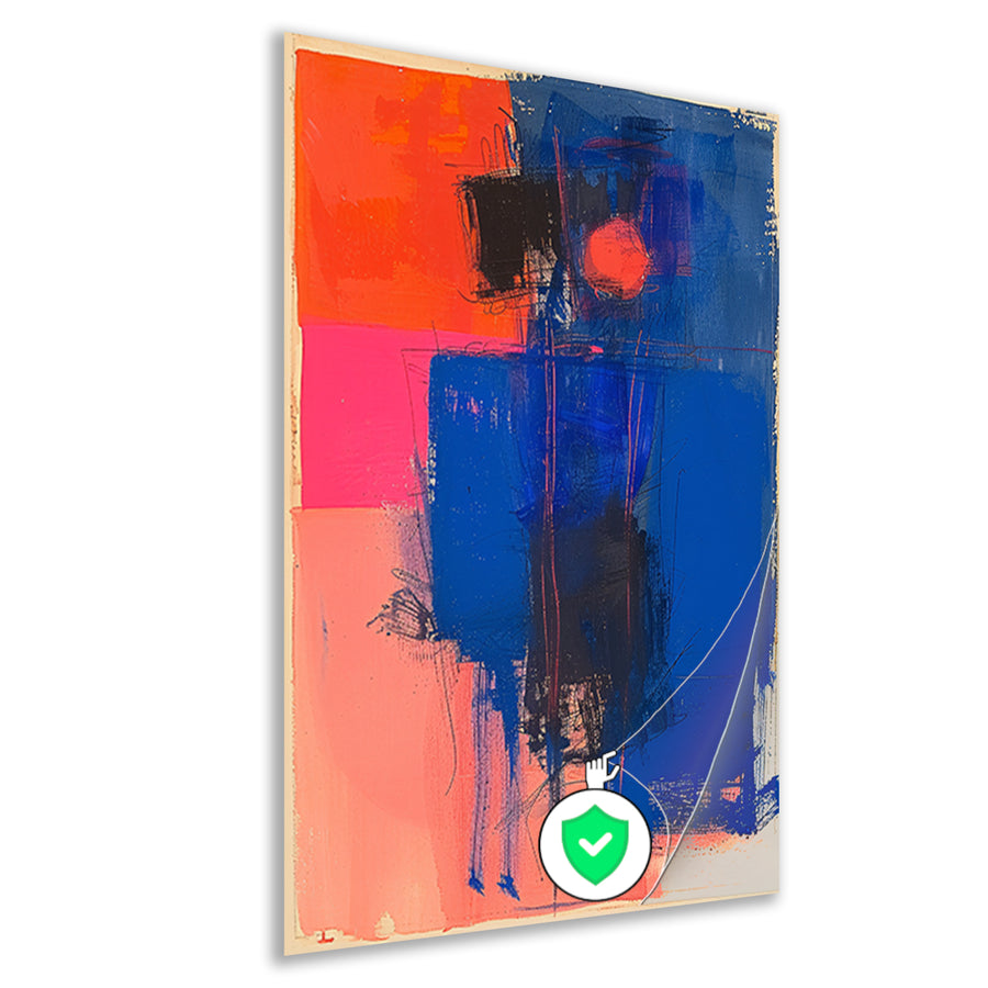 Abstract  met felle kleuren poster
