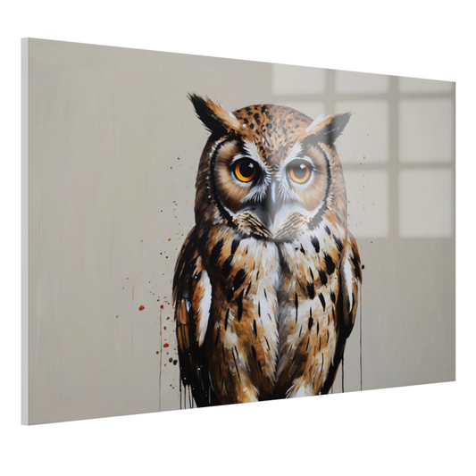 Intens Oogcontact met een Majestueuze Uil acrylglas