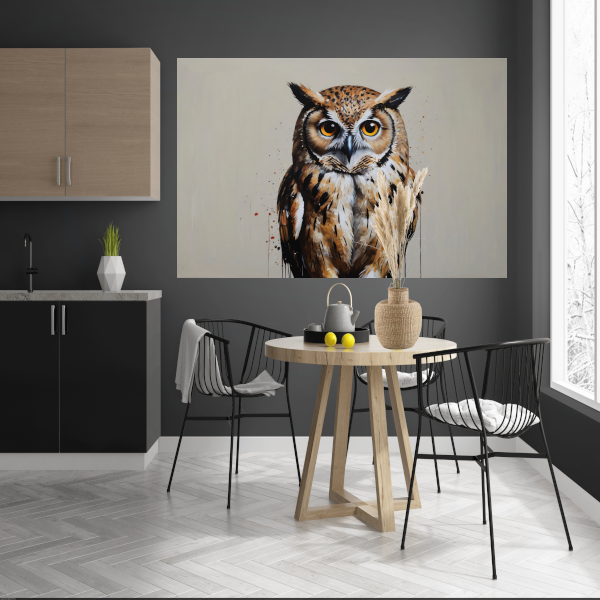 Intens Oogcontact met een Majestueuze Uil acrylglas