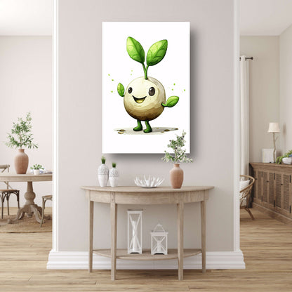 Vrolijk Wortel Karakter Wuift in Digitale Kunst acrylglas